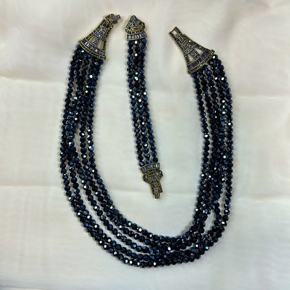 Heidi Daus beaded faceted necklace & bracelet set 2pc - Picture 9 of 12